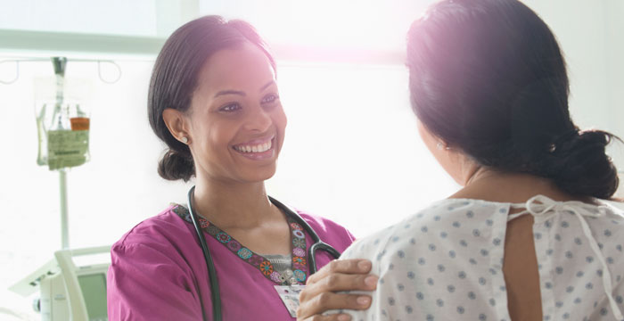 doctor talking to patient